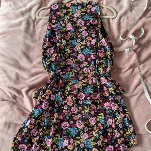 Asymmetrical layered floral dress